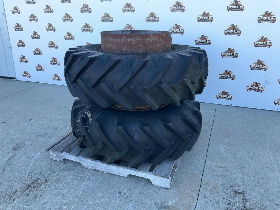 (2) B.F. Goodrich Silvertown Agricultural Tractor Tires on Rims