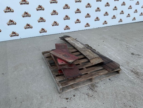 John Deere Vintage Grain Drill And Corn Binder Wooden Panels