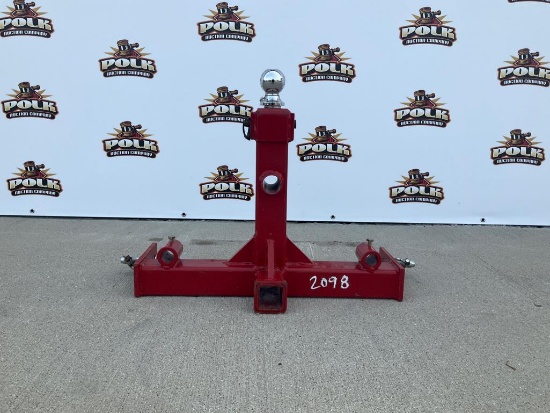 3-Point Tractor Trailer Hitch Adapter with Gooseneck Ball and 2-Inch Receiver