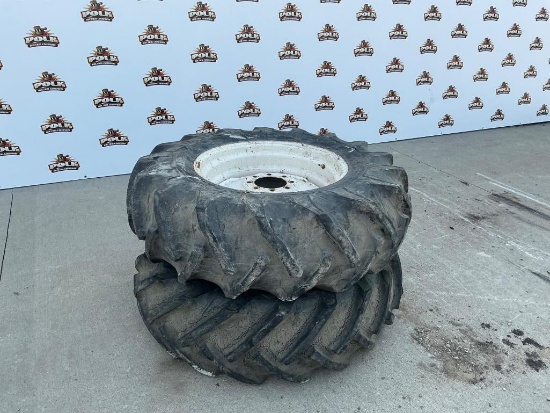 (2) Goodyear Agricultural Tractor Tires on 8-Lug Rims