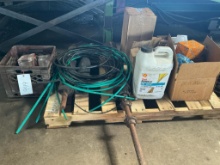Pallet Lot of Equipment Maintenance Parts, Filters, Hoses, Saw Bits, and Hardware