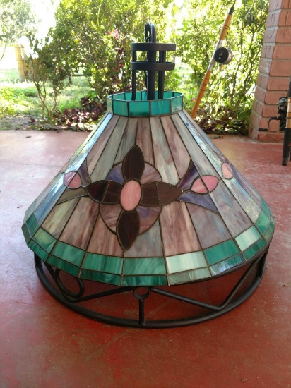 21" Tiffany Style Lead Glass Light