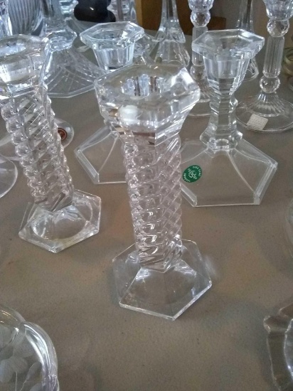 Pair of gorgeous quality Crystal Candle Holders