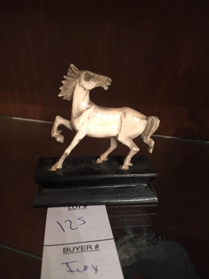 Small Ivory Handcarved Horse Figurine