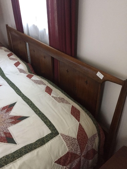 Mid Century California King Size Bed Headboard and Frame