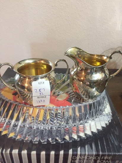 Treasure Sterling creamer and sugar set