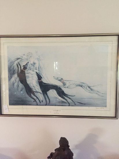 Louis Icart signed print Coursing II