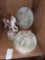 (2) Original Arnart Japan 3D Porcelian Wall Decore Plus Handcrafted Merry-Go-Round Horse Music Box