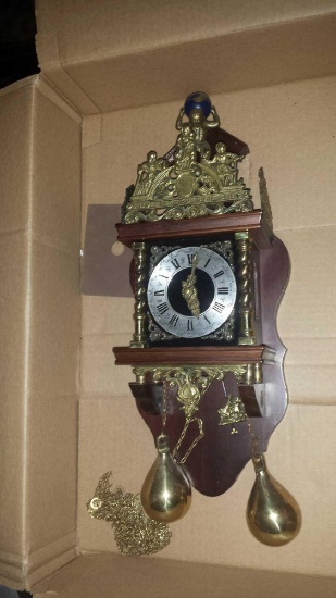 Absolutely Stunning Clock with Latin inscriptions, Romanesque Accents, Atlas Holding the World