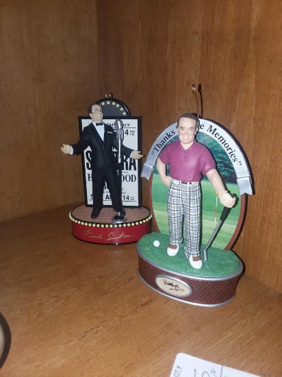 (2) Musical Ornaments "Frank Sinatra" and "Bob Hope"