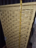 Yellow Wicker Laundry Basket with Lid
