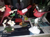 (3) Handpainted Northern Cardinals by Bob Guge 