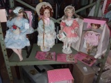 (4) Paradise Galleries Porcelain Dolls Most In Boxes 