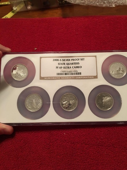 2000-S Silver Proof Set State Quarters graded