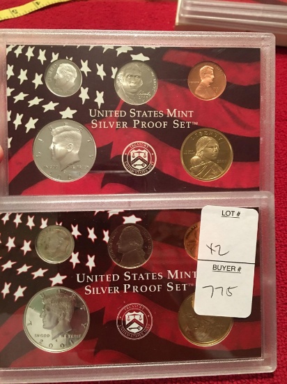 2001, 2007 Silver proof sets