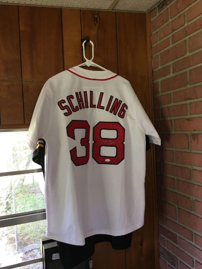 Curt Schilling autographed Boston Red Sox jersey with JSA authenticity