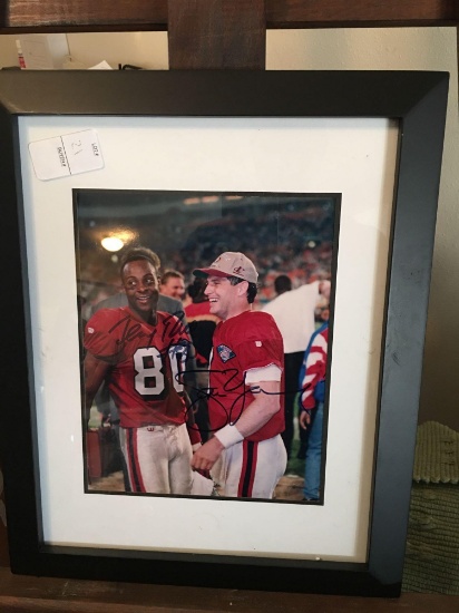 Steve Young and Jerry Rice autographed photo in 16 x 13 Frame