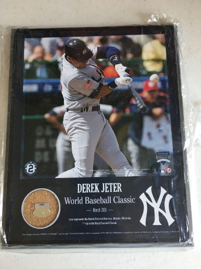 Derek Jeter Yankee Stadium game used dirt from 2016 World Baseball classic