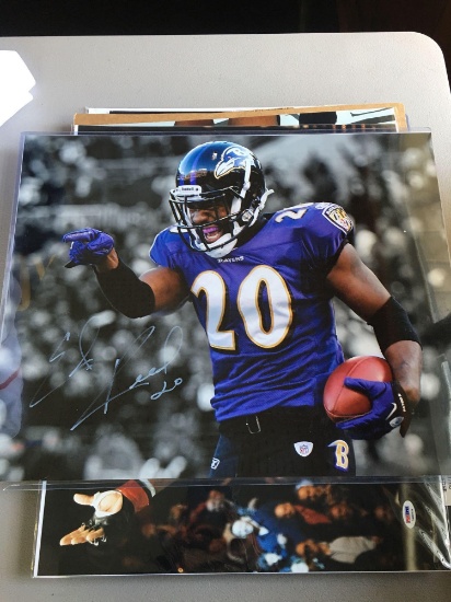 Ed Reed autographed large 16x20 color photograph/poster