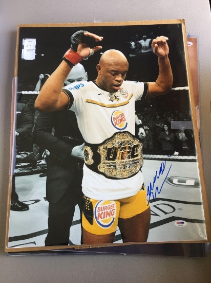 UFC Anderson Silva autographed large 16x20 color photograph/poster with PSA authentication
