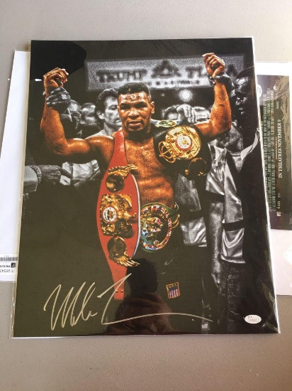 Mike Tyson autographed large 16x20 photo/poster with JSA authentication