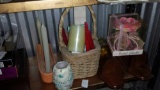 Large lot of candles and candle holders