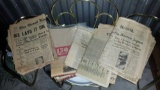 Old newspapers 1940s to 1970s
