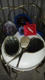 Vintage and new hand mirrors/brushes