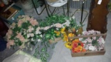 Large Lot of Silk/Linen Decorative Flowers