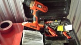 18 Volt Black and Decker Fire Storm Drill. Missing Battery, Includes Accessories