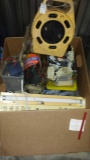 Box Lot of Electric Wires and Components