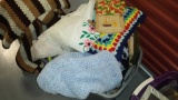 Large Lot of Crocheted Afghans and More