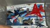 Lot of Fighter Planes and Helicopter Toys, 1997 Blue Angels Poster