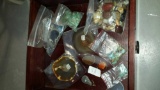 Large Lot of Gems, Petrified Wood Disks, Stones, etc.