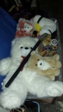 Long tote full of stuffed animals amd dolls to love!