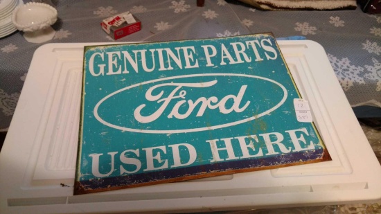 Genuine parts Ford metal sign