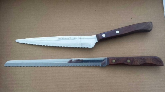 NICE! Flint Stainless Waverly Edge Knife + Town & Country Stainless Bread Knife