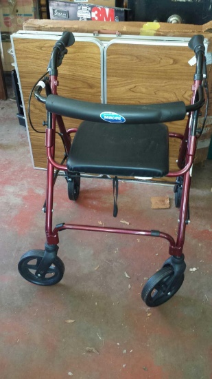 Very Nice Rolling-Seated Walker by Invacare