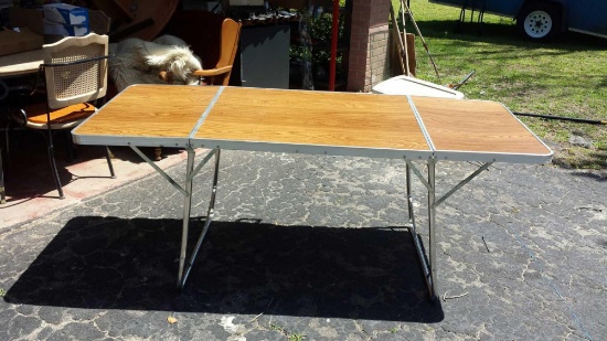 Vintage Alum-I-Lite Table, lightweight all-purpose folding table
