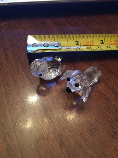 Two small Swarovski crystal Animals