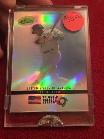 2009 Derek Jeter eTopps sealed World Baseball Classic card. 398/999