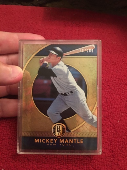 Mickey Mantle Panini Gold Standard card. Only 190/269