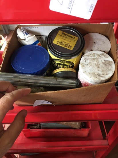 Small Box of hardware and metal soldering sticks