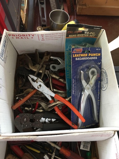 Huge lot of riveters, clamps, vises and pliers. Some new