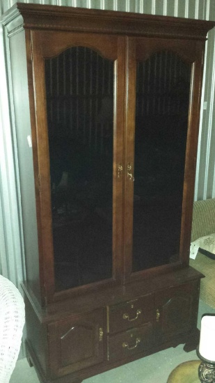 Antique Jasper 10 Gun Cabinet 493 Cherry Wood Auctions Online