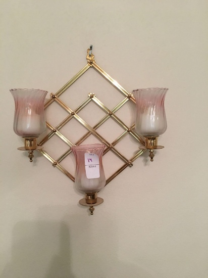 Three candle wall sconce