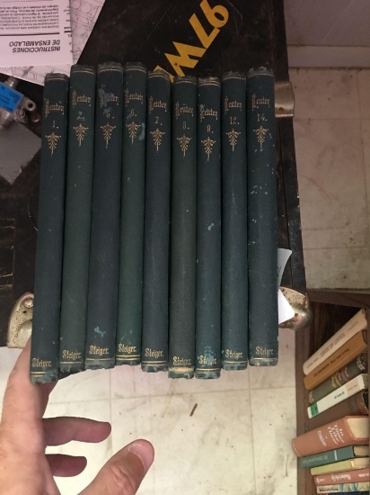 Antique books 9 volumes of Fritz Reuter?s work. In German