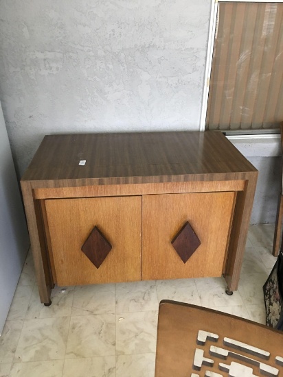 Rare custom built mid century expanding table
