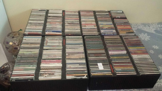 Approximately 350!! CDs in Laserline Displey Shelves