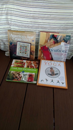 Four nice books craft books yoga book has CD and cookbook